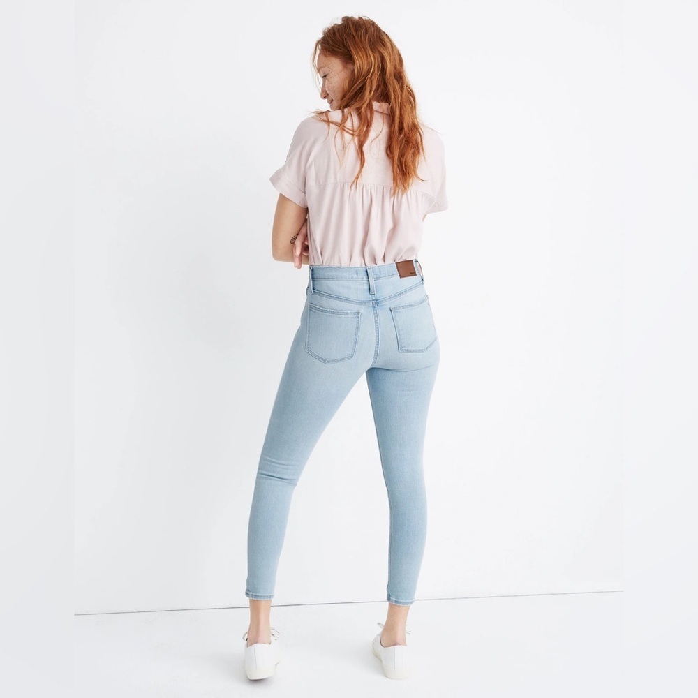 Madewell 9" Mid-Rise Skinny Crop Jeans in Coolmax Women’s Size 32 NWOT Lightwash - Picture 3 of 14